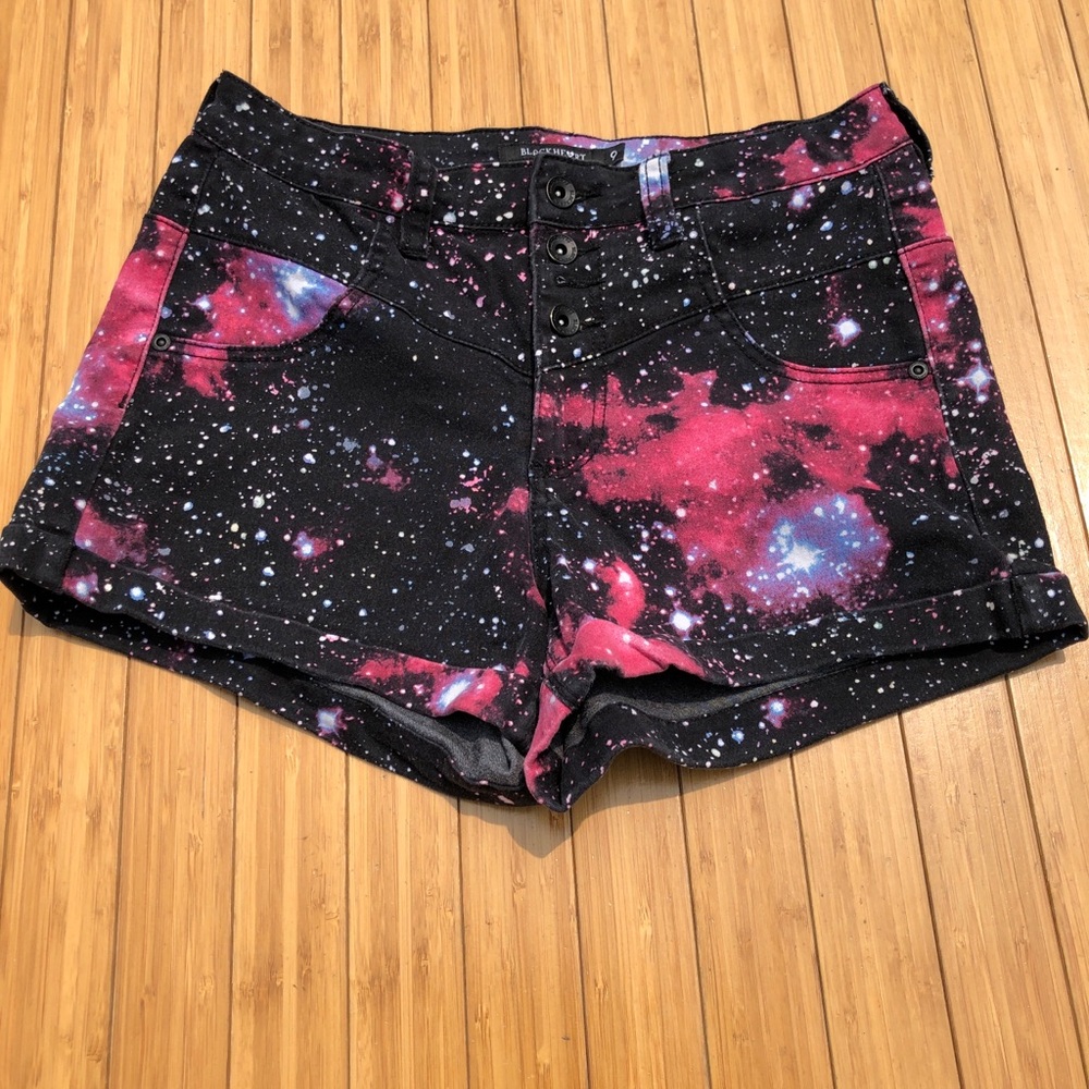 Blackheart cosmic High Waist Pink and Black Shorts